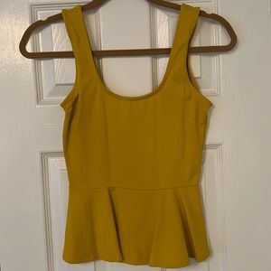 Mustard yellow Bebe top